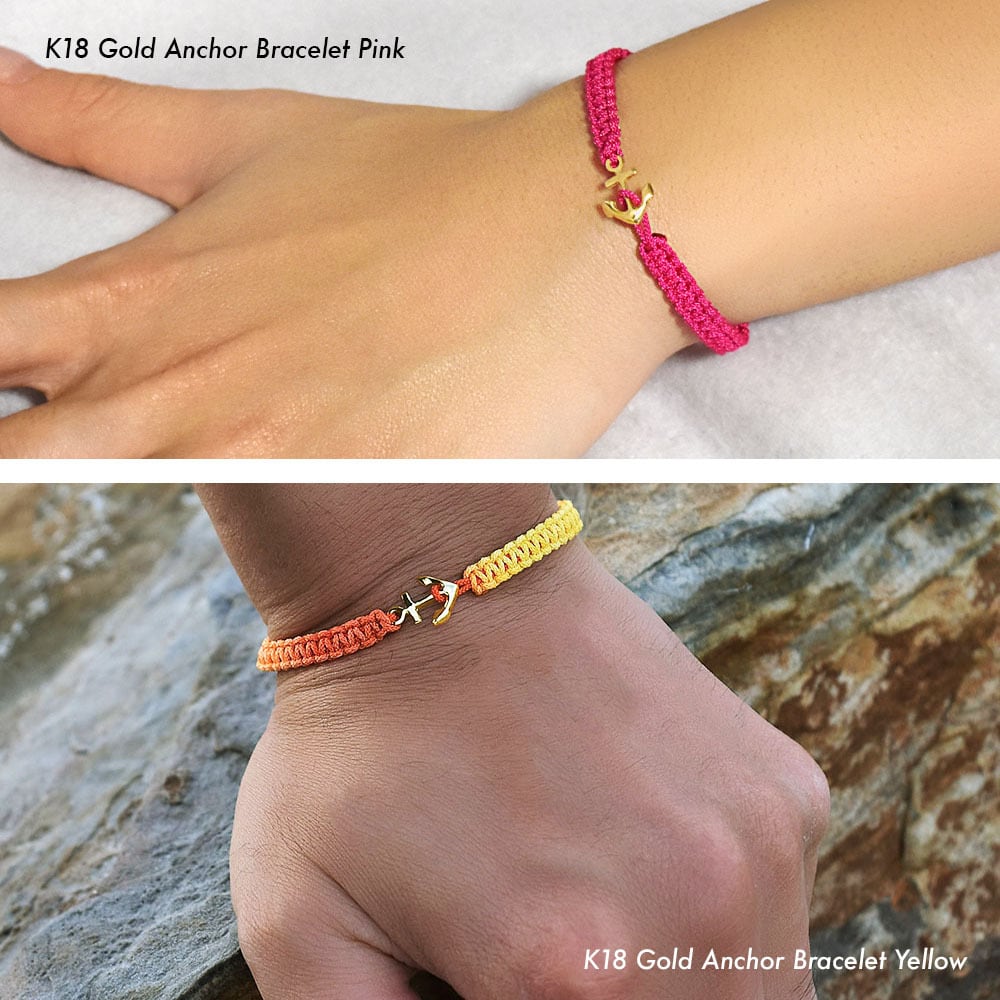 オリジナルカラーカスタム】K18 Gold Premium Anchor Bracelet