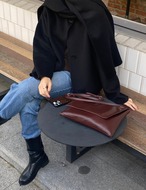 【25aw】Lambskin 100%・Flat Bag(mini pouch付）_2colors