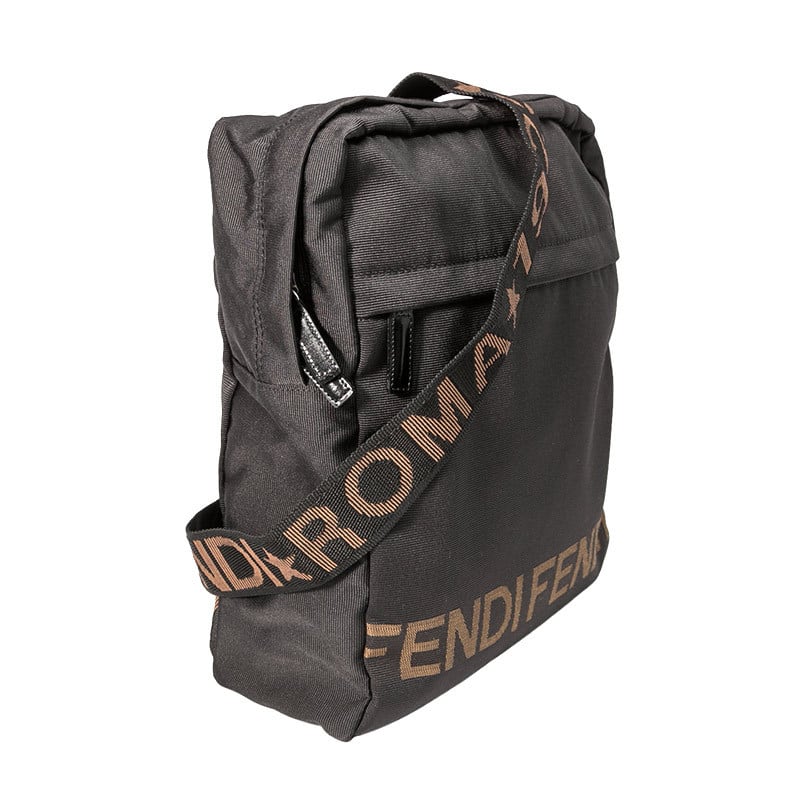 FENDI/フェンディ ナイロンロゴワンショルダーバッグ ブラック×ブラウン(P13059) | vintage brand shop LILLE KRONE(リルクローネ) chanel GUCCI powered by BASE