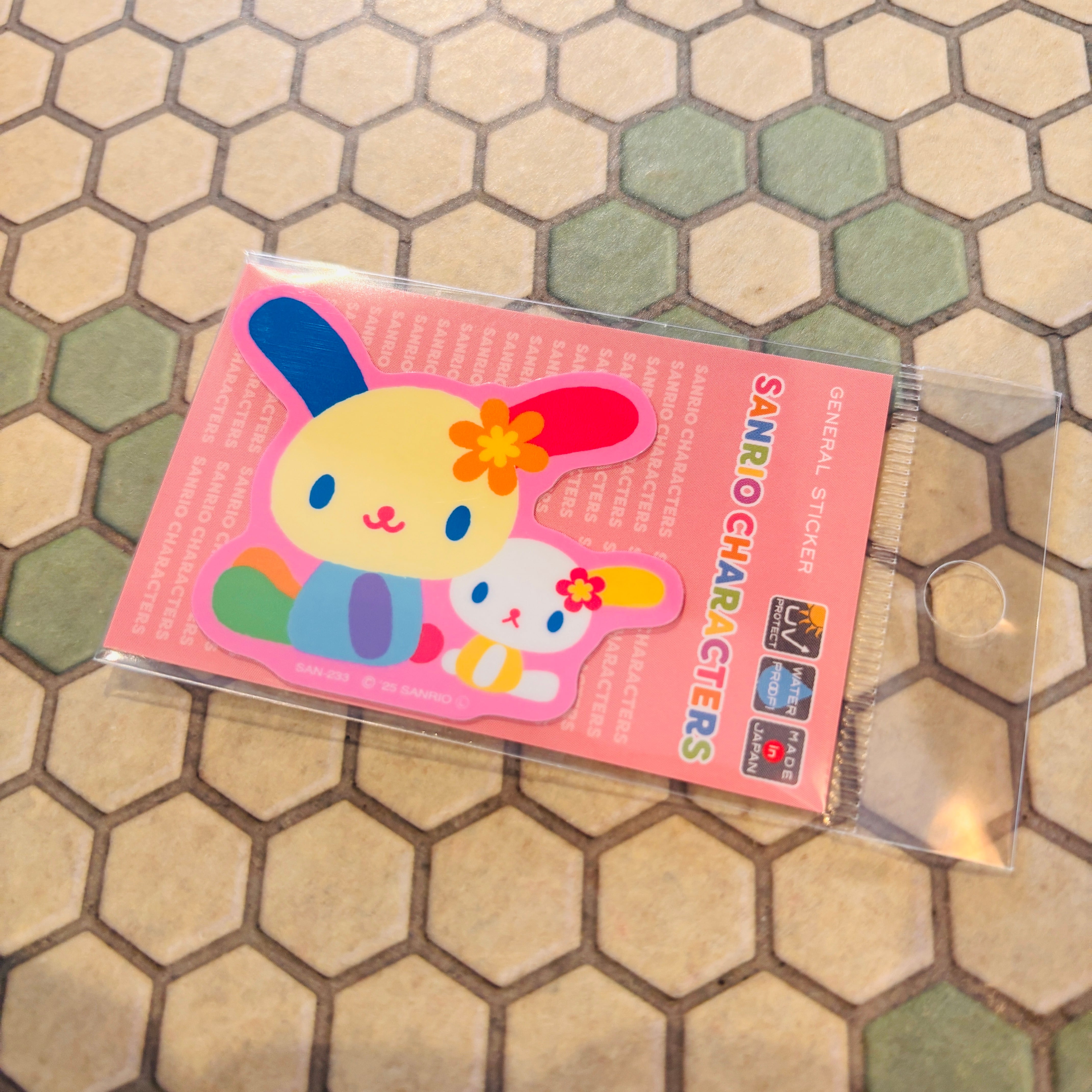 サンリオ ウサハナ ダイカットミニステッカー CA40