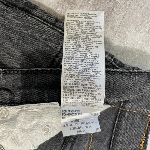 【W34 L30】 コロンビア製 japan levi's black 559 詳細写真8