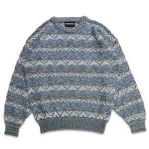 古着 EXPRESSIONS 総柄 アクリルニット セーター 表記：L　gd408347n w60112