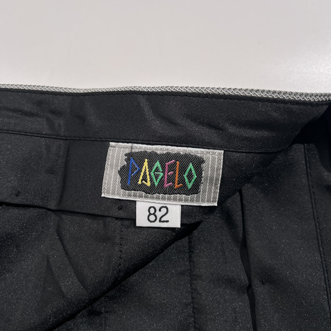 PAGELO パジェロ タック スラックスパンツ サイズ 82 /グレー メンズ アンジェロ 日本製