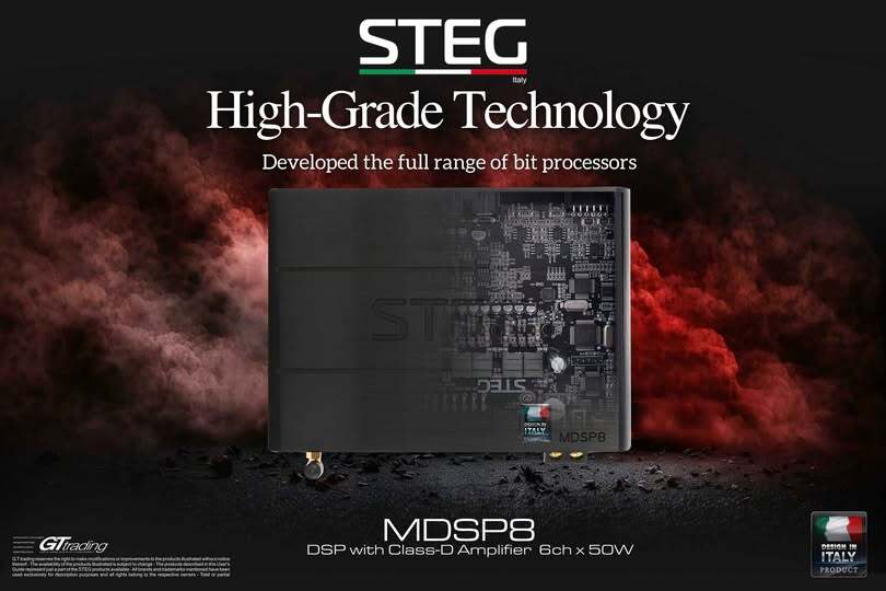 国内正規品】STEG 「MDSP8」 6chアンプ内蔵8chDSP(デジタルシグナル