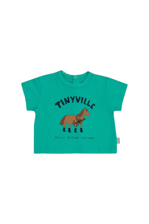 TINY COTTONS - FESTIVAL BABY TEE  / emerald
