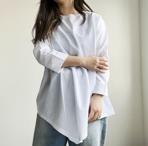 [ assiette ] 変形 LONG T-Shirts / WHITE