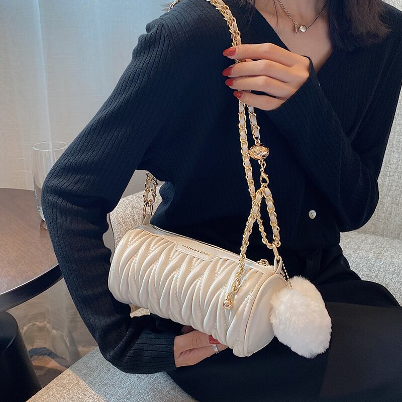 刺繍サマーチェーン シングル 夏物 メッセンジャーバッグ 手作りハンドバック7752436791