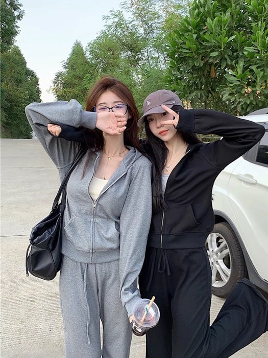 aespa ジップアップパーカー スウェットパンツ セットアップセット M