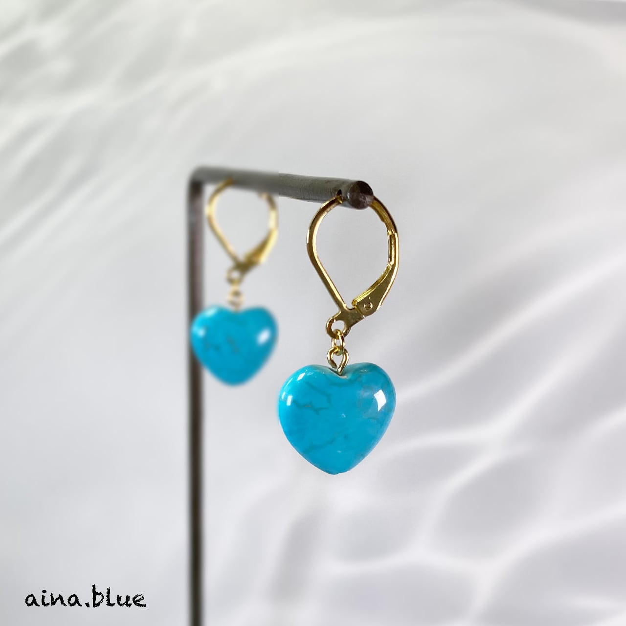 再入荷】ハートのターコイズ*ピアス | aina.blue