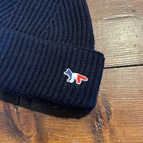 Maison Kitsune メゾンキツネ ニット帽 ネイビー【代官山k1