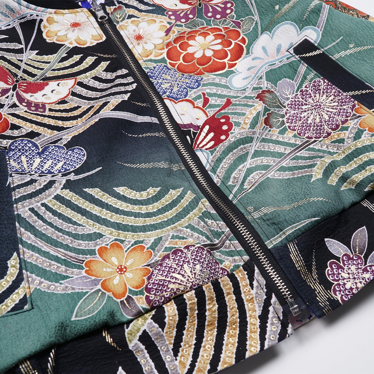 【BJK-L002】再構築リバーシブル着物ボンバー  KIMONO REVERSIBLE BOMBER JACKET