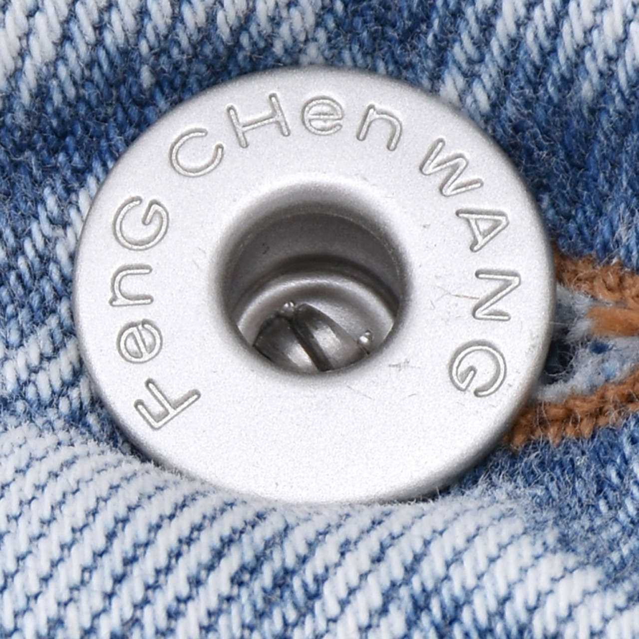 【Feng Chen Wang】CROSS WAISTBAND STRAIGHT LEG JEANS - 5