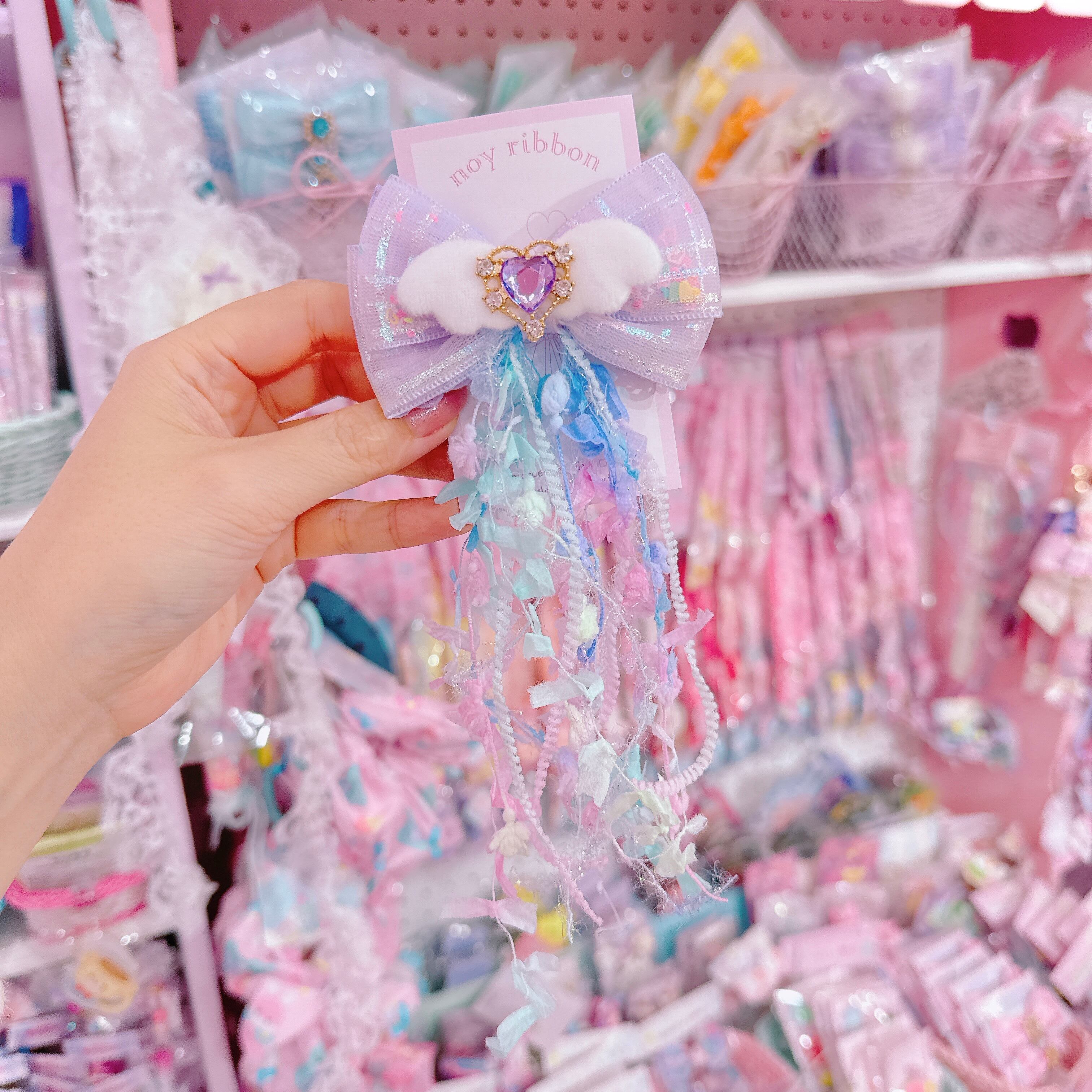 【F7】64-41きらきらリボンヘアクリップ