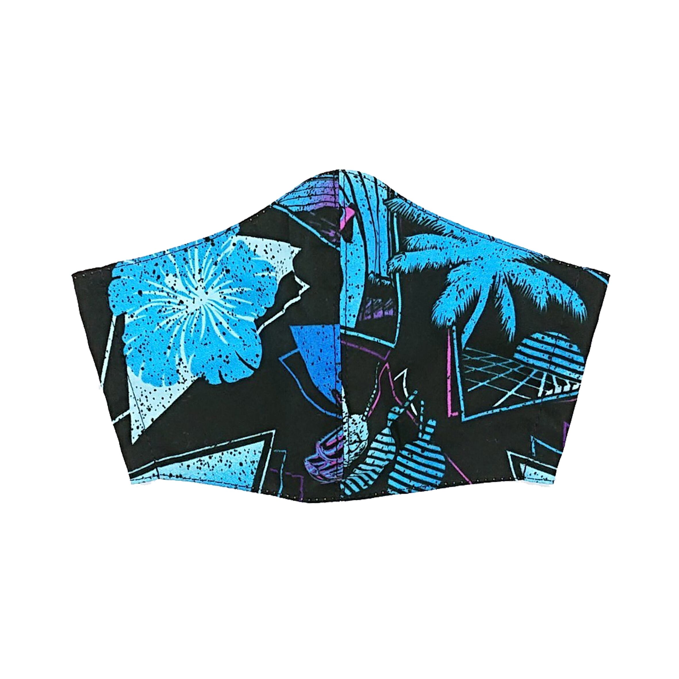 ハワイアン布マスクm186ネオンカラーアロハ