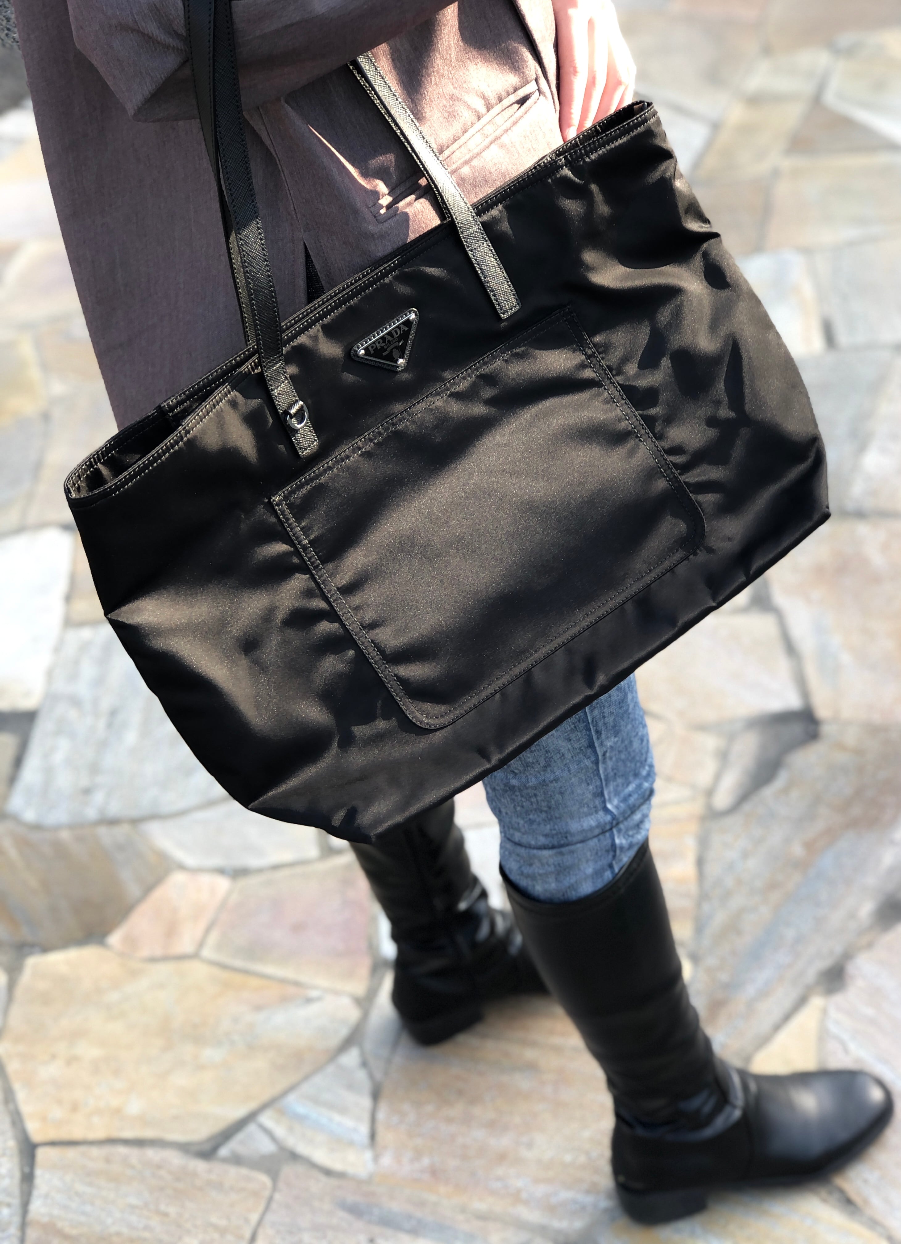 プラダ PRADA テスート トートバッグ B11214 トライアングルポケット