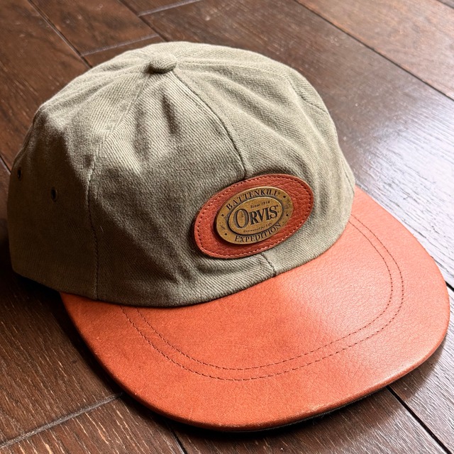USA製 ORVIS Leather Brim Cap made in USA