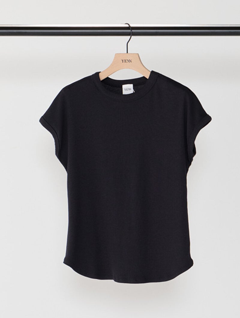 570.YENN / イエン SHORT SLEEVE RIB TEE(ブラック、オフホワイト、ピンク) Y261-81025