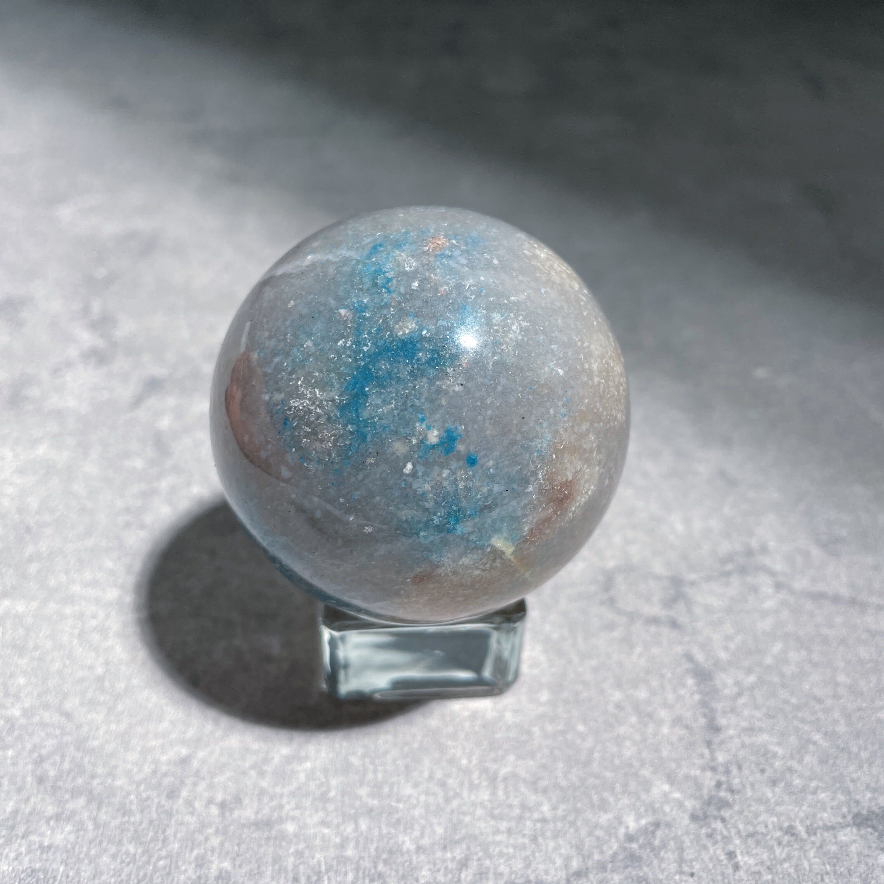 トロレアイトインクォーツ(トロール石)スフィア(丸玉)32◇ Trolleite ◇天然石・鉱物・パワーストーン