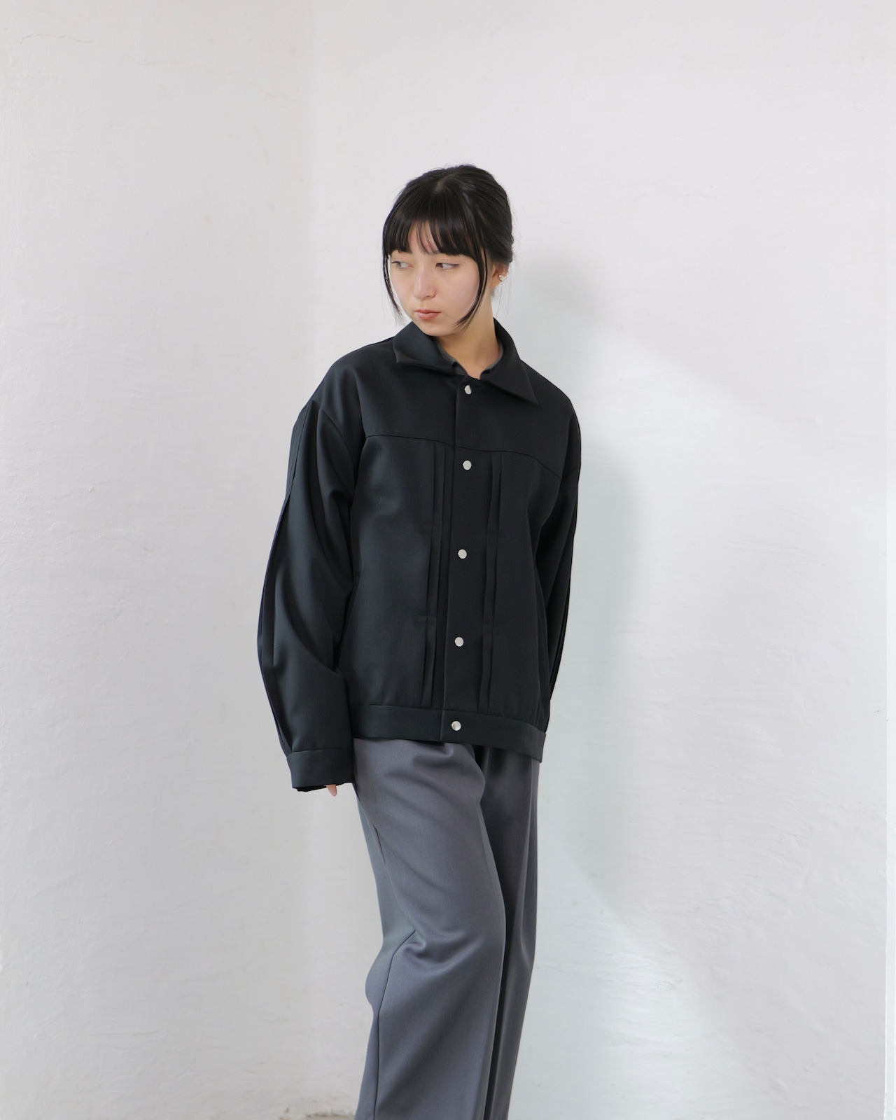 itochi - Wool Gabardine Type 2 Jacket :Black|高密度ウールギャバ/ウレタン含浸