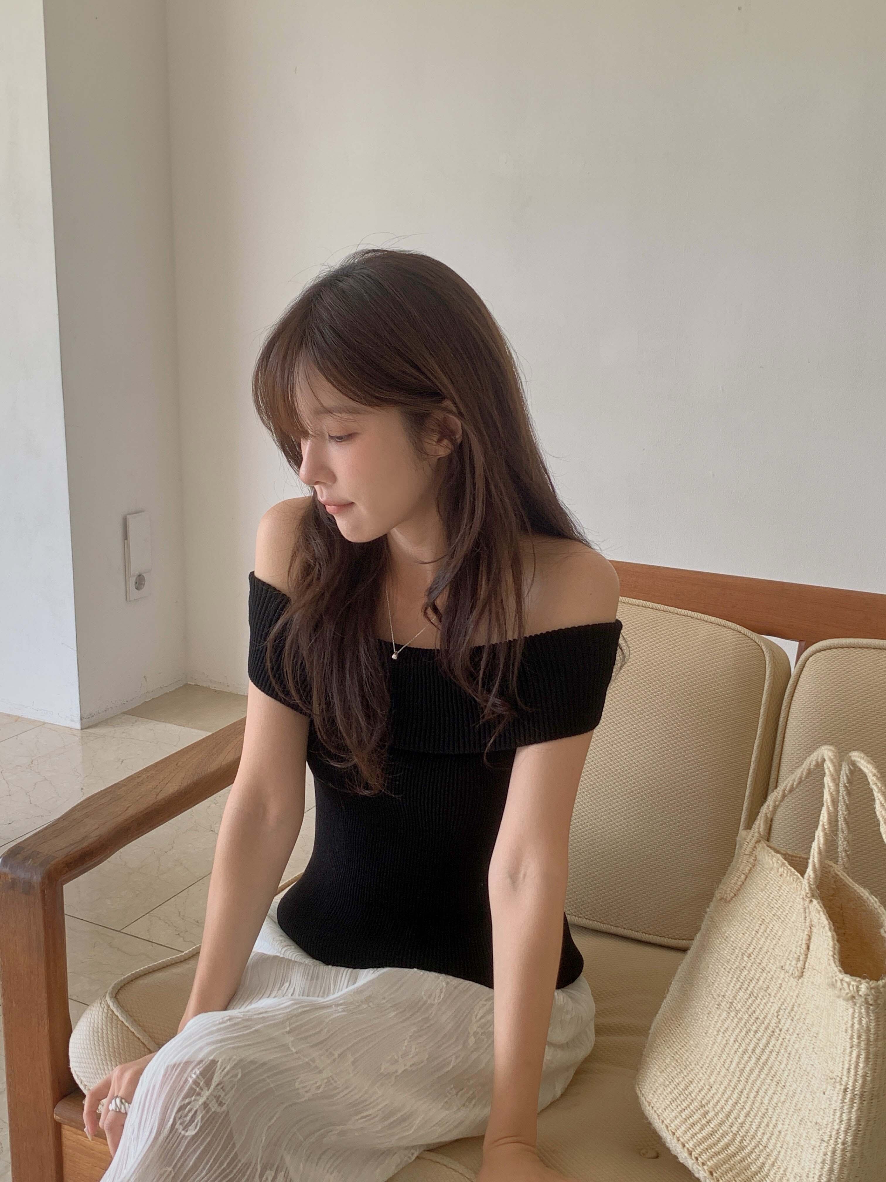 (予約)miel / Off shoulder knit / 3color