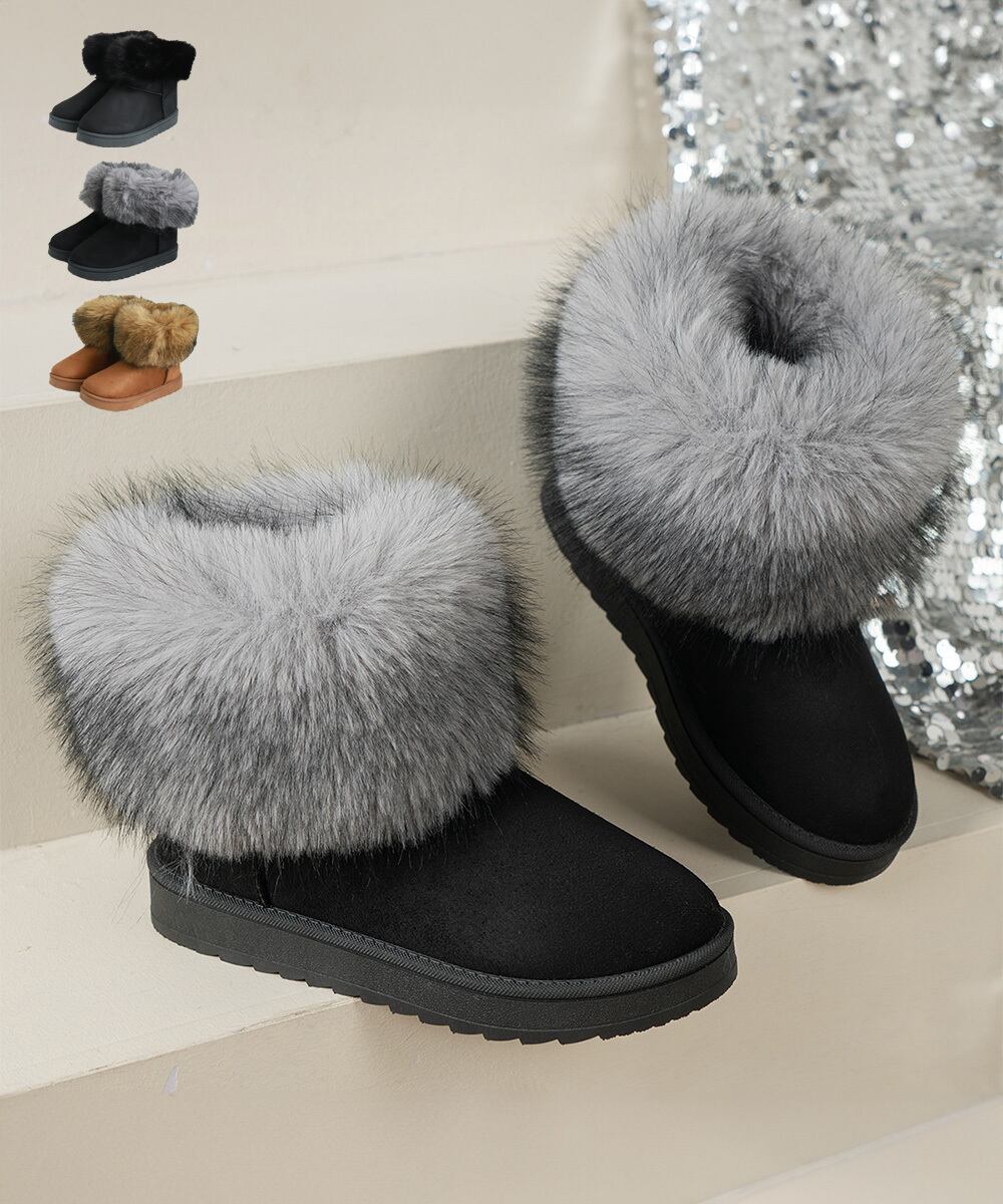 ムートンブーツ 裏起毛ブーツ 冬靴 レディース ショートブーツ