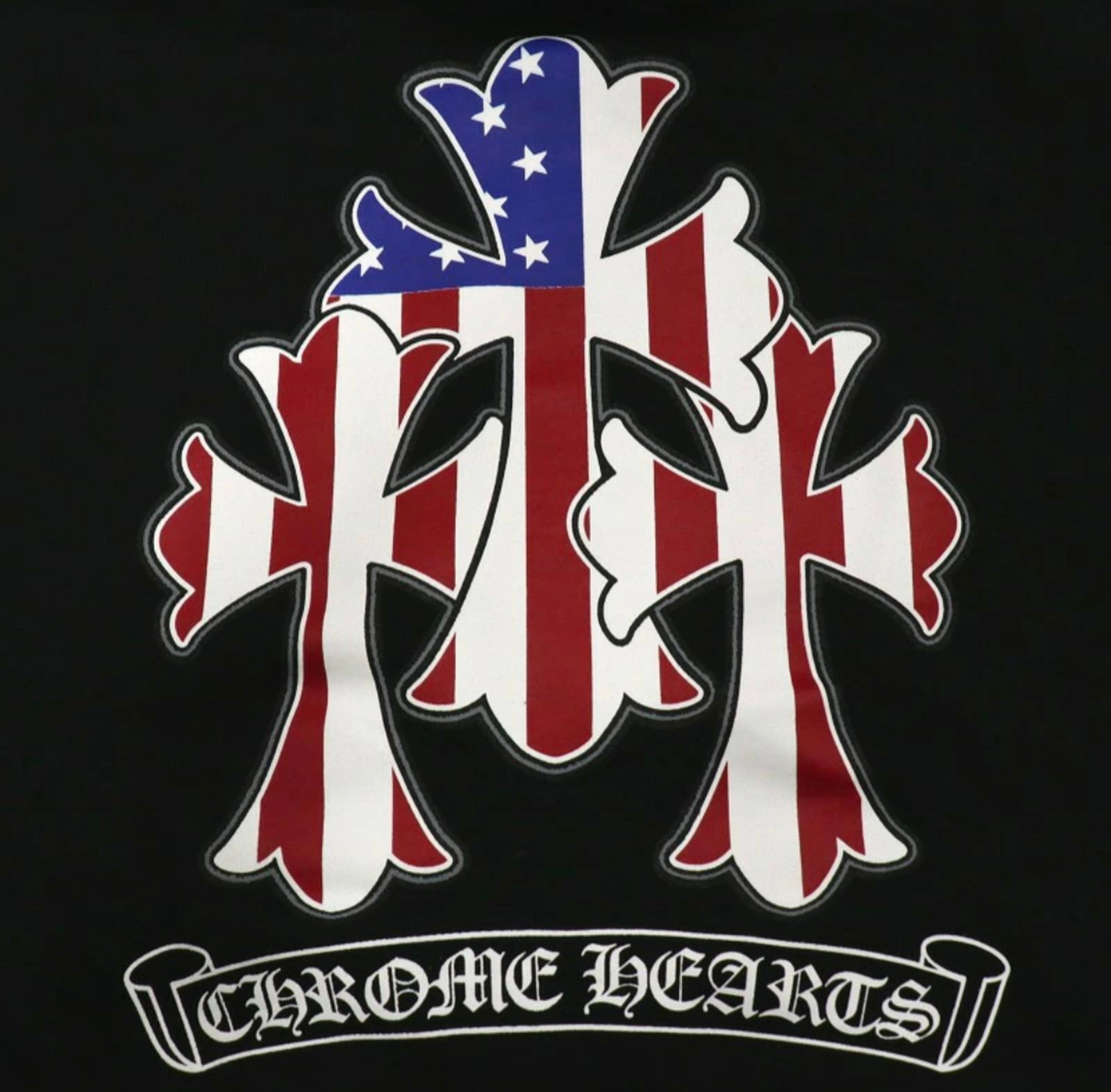 CHROME HEARTS クロムハーツ 3セメタリー クロスプリント ダガージップ