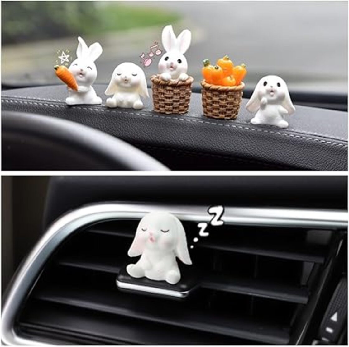 Catland 車 飾り 可愛い うさぎ カーアクセサリー 車内 動物 装飾 