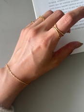 S925 hoso double line ring