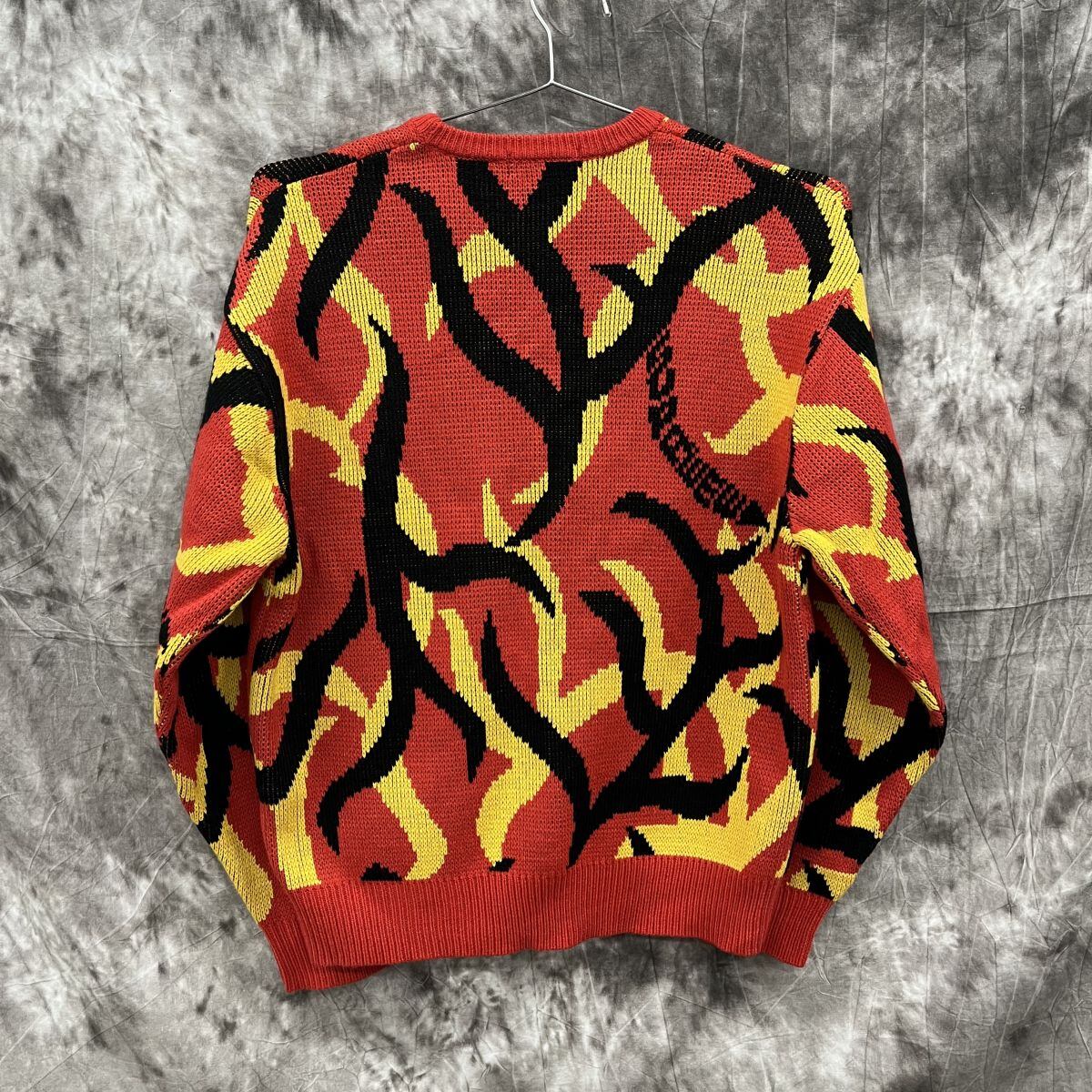 supreme tribal camo sweater 赤　カモ　迷彩　ニット