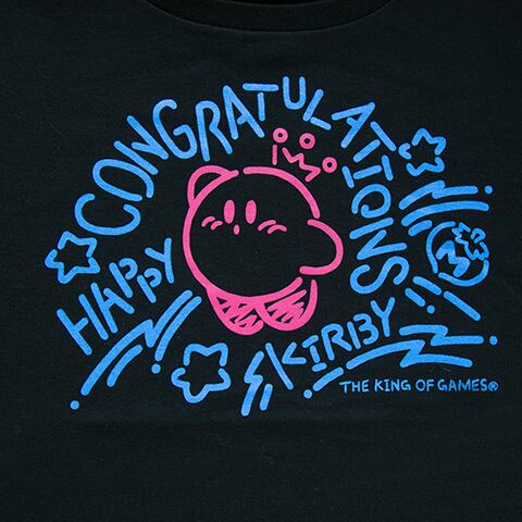 星のカービィ Congratulations Tシャツ  （ブラック）  / THE KING OF GAMES