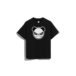 送料無料 【HIPANDA ハイパンダ】 男女兼用  フロッキー プリント Tシャツ  UNISEX ANGRY PANDA SHORT SLEEVED T-SHIRT / WHITE・ BLACK・GRAY