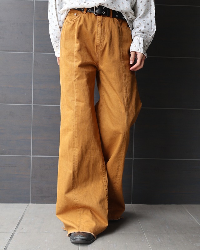 Super wide flare denim pants