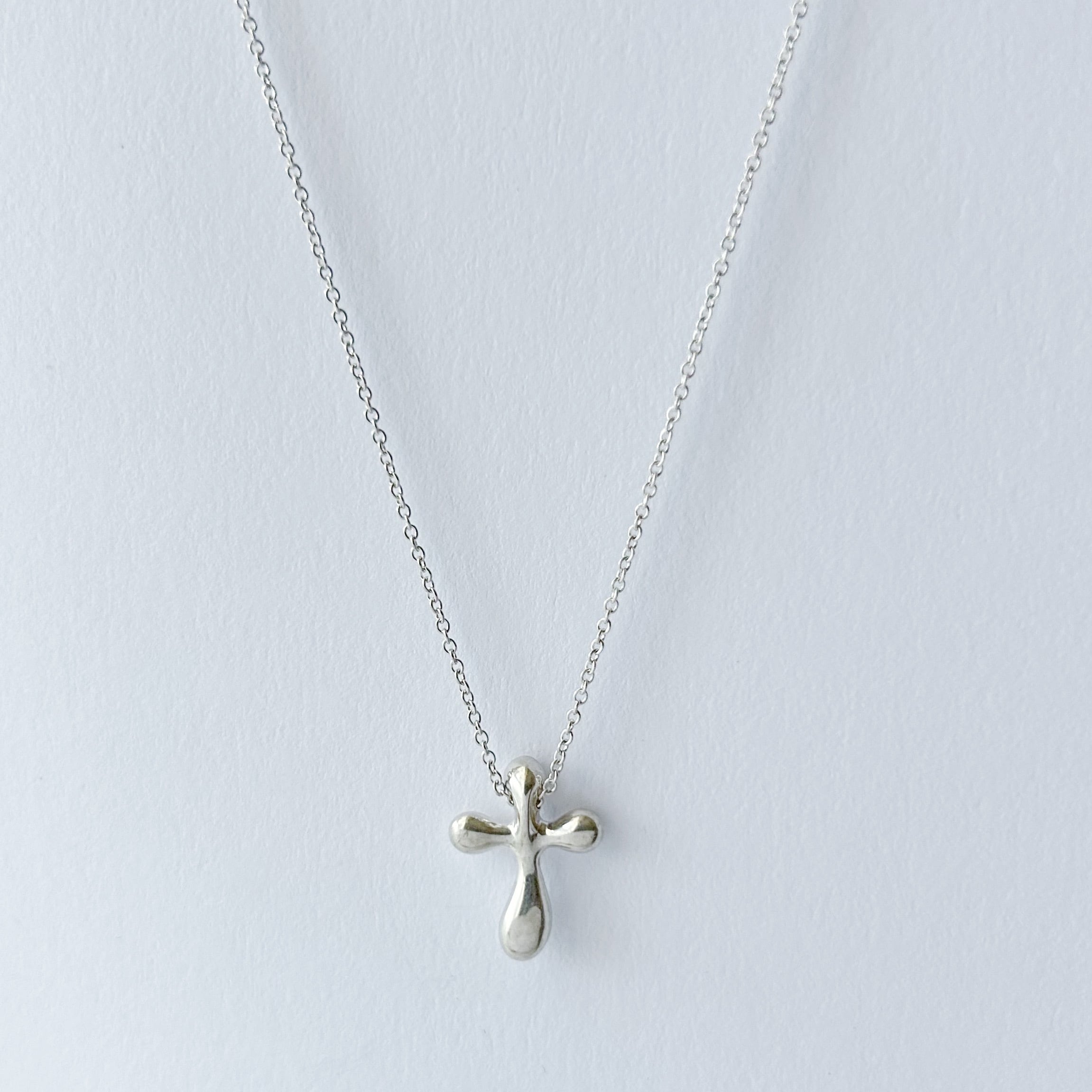 T7070】Tiffany&Co. cross necklace/silver925/ティファニー