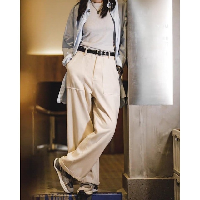 Highwaist Loose Casual Wide leg Pants 125527