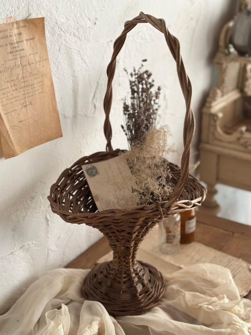 花摘みパニエ フラワーバスケット | Brocante de La Cocotte