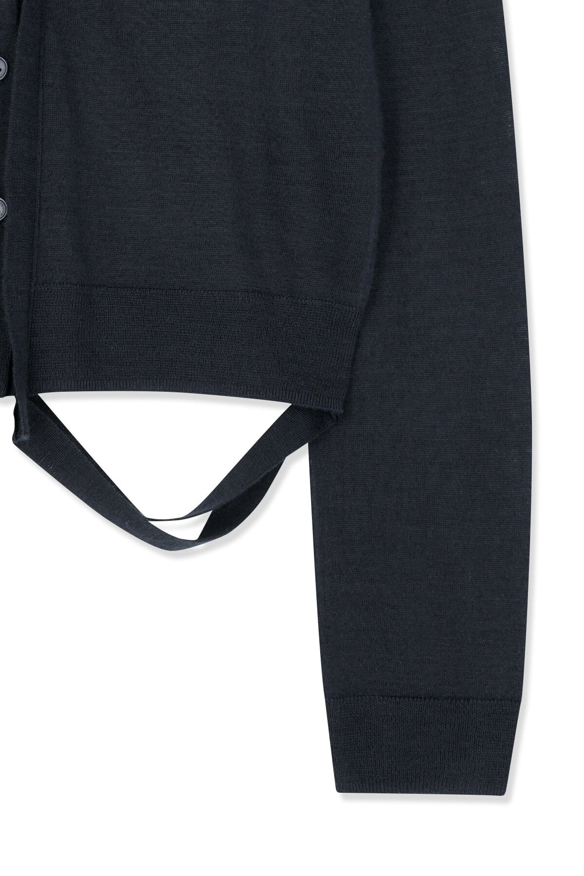 Matin Kim] STRING DETAIL KNIT CARDIGAN IN DARK NAVY 正規品 韓国