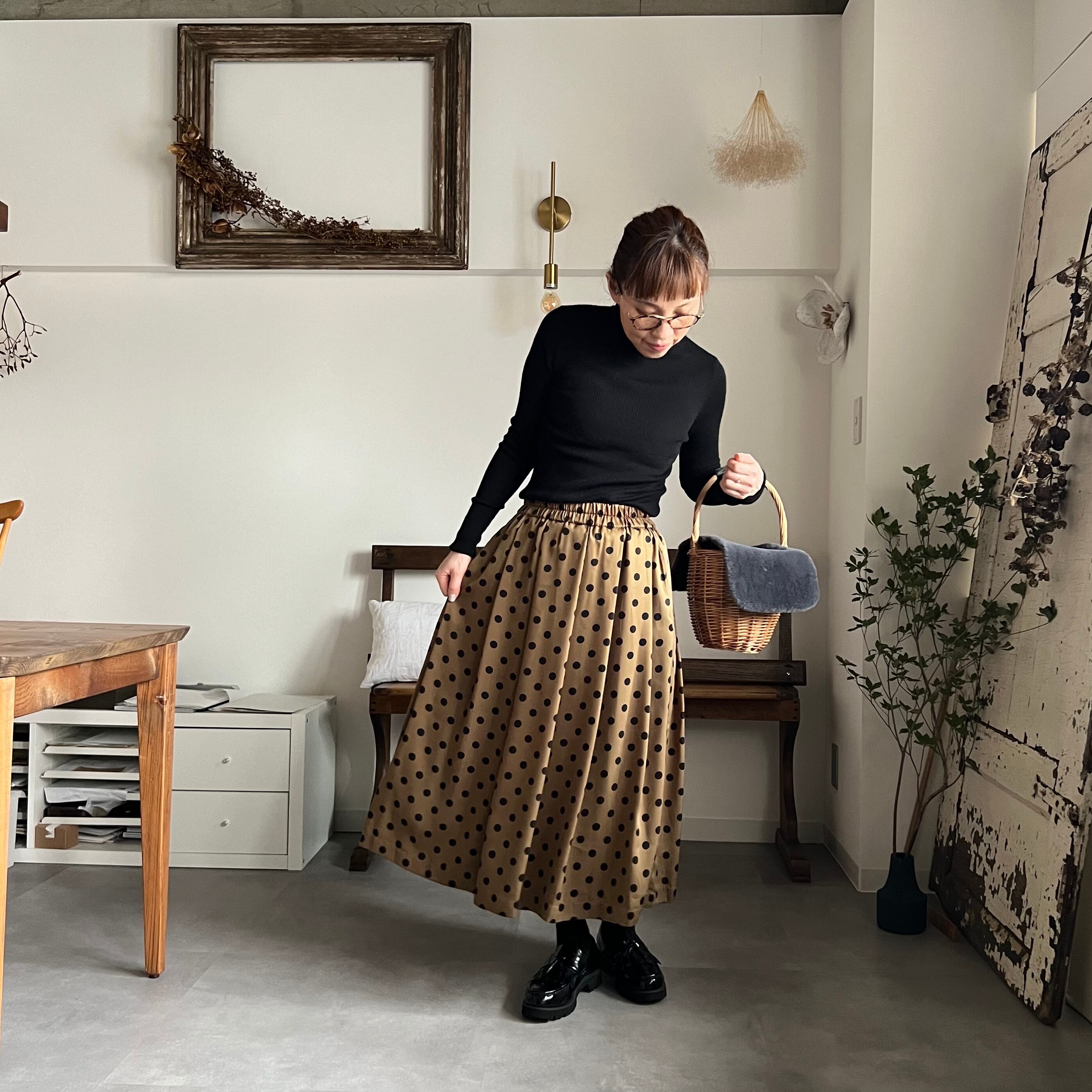 そら様専用☆kubosanmade☆スカート☆ブラック☆Mとブラウス noe2U  