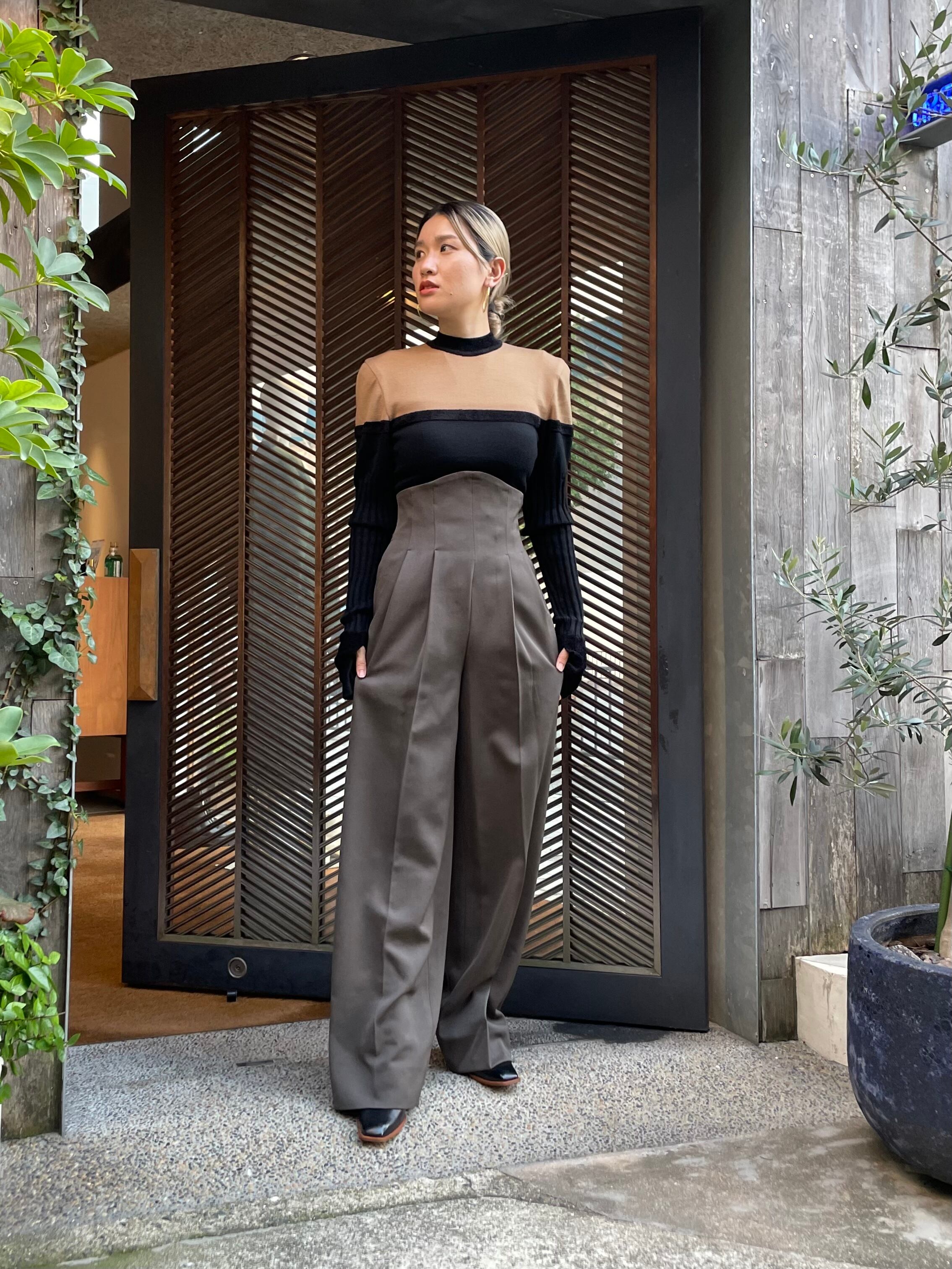 【22AW】FETICO フェティコ / BI-COLOUR KNIT BODY SUITS