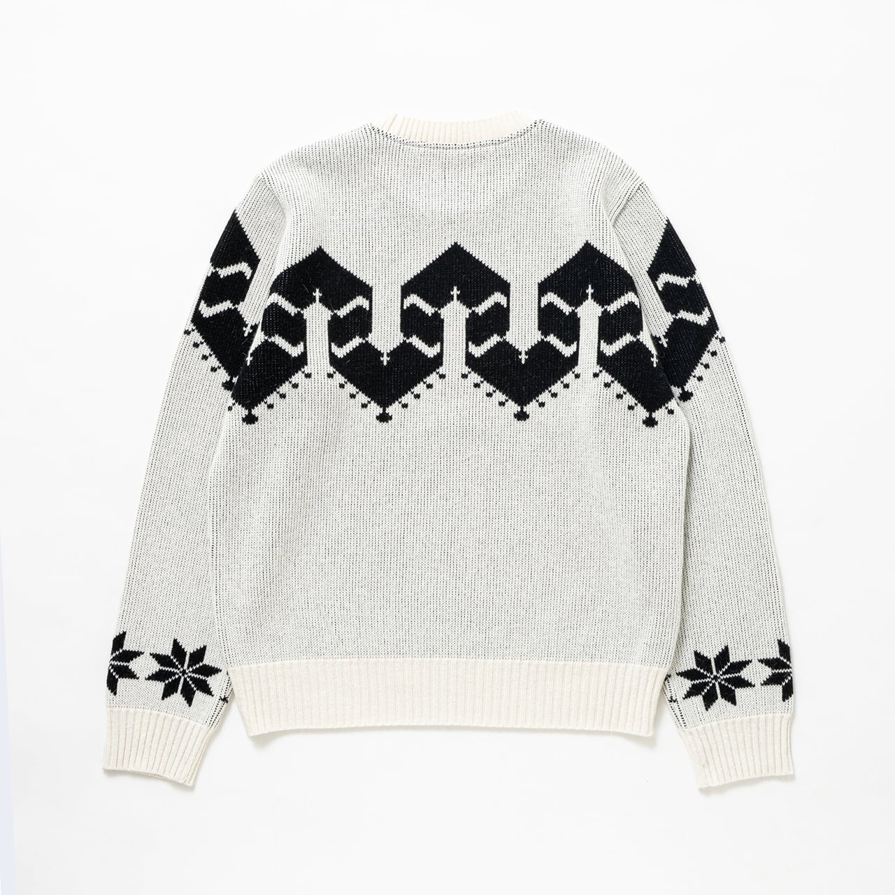 クルーネックニット / RATS(ラッツ) / NORDIC KNIT(WHITE)(25'RN-1109