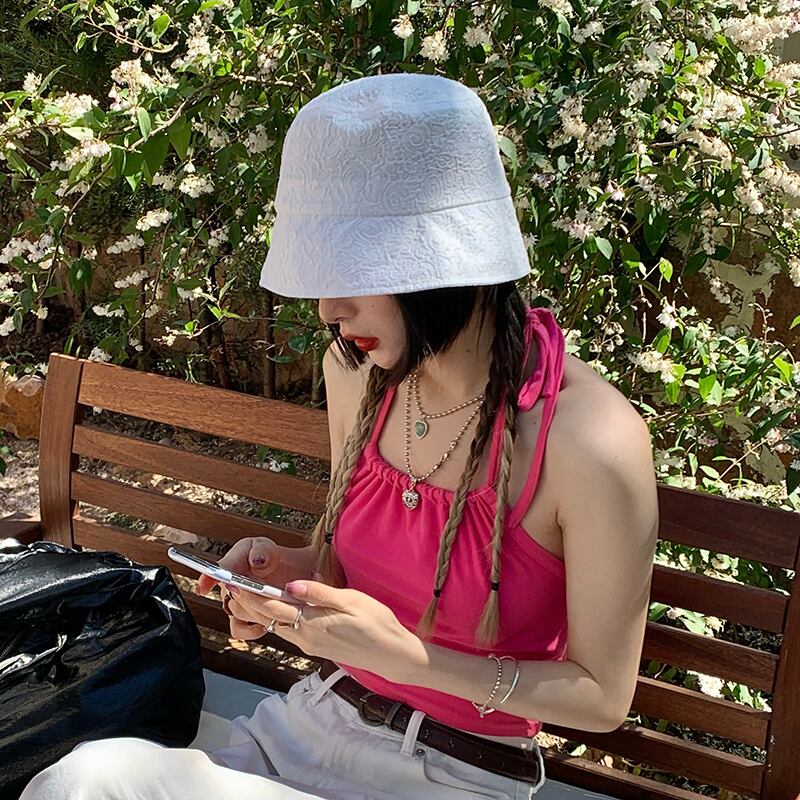 レースホワイトサマー 帽子 夏物 ブラック・アイド・ピーズ15893789493