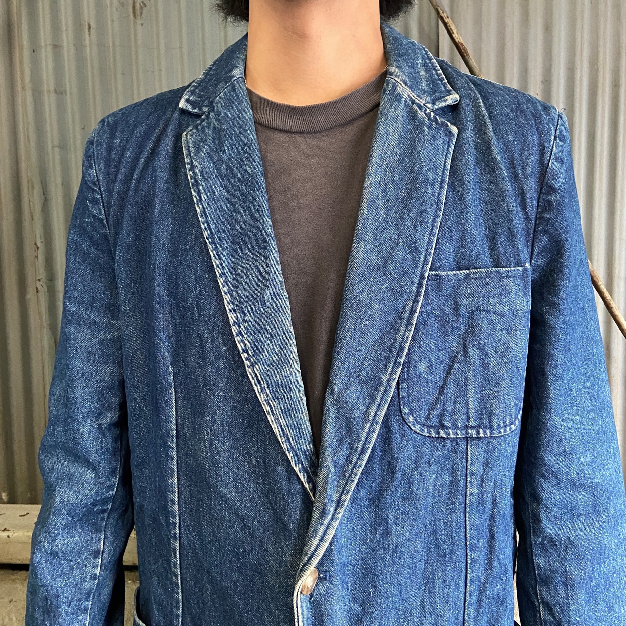80〜90年代 James River Traders デニム テーラードジャケット メンズL 