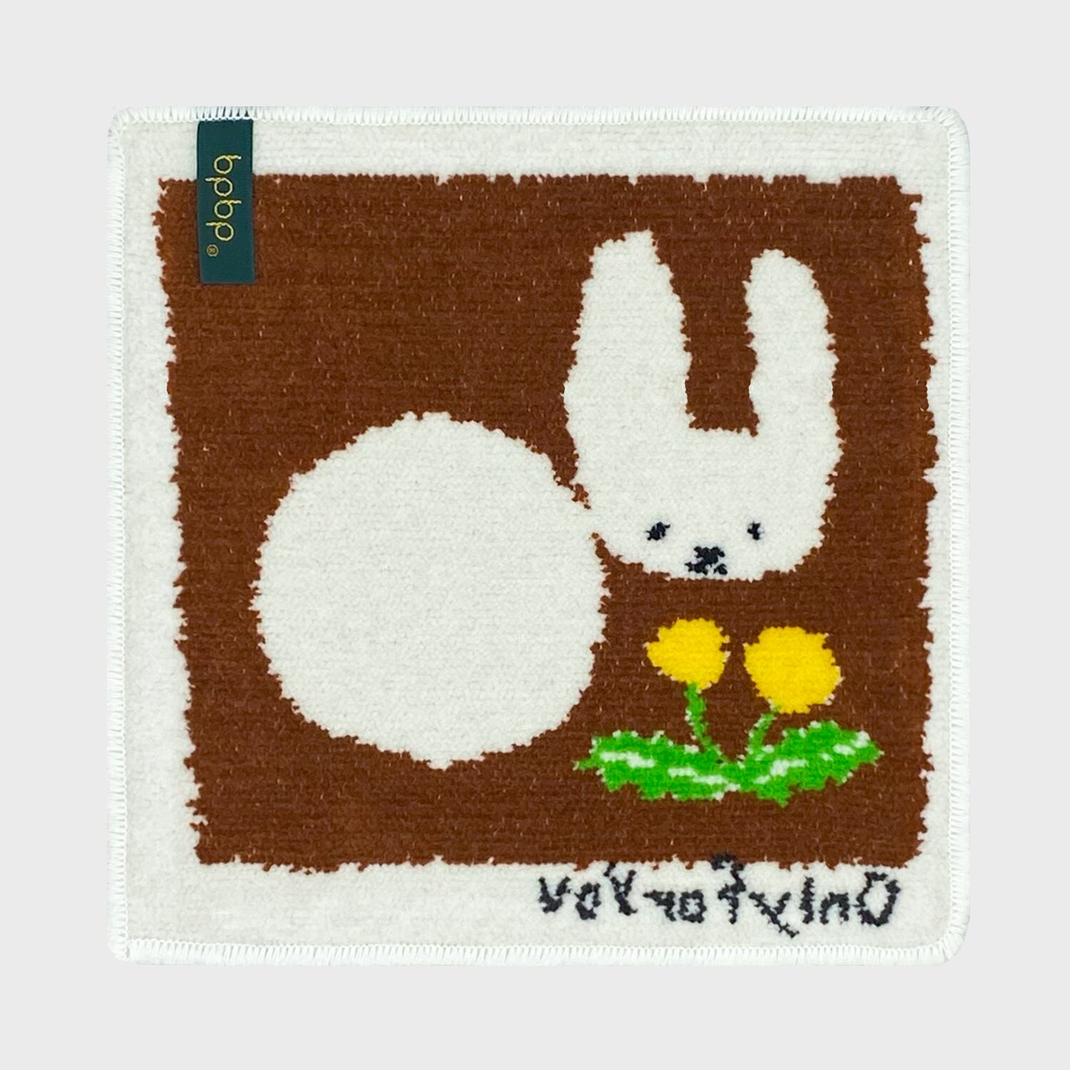 JIN KITAMURA】北村人 CHENILLE HANDKERCHIEF うさぎ シェニール織