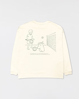 Tennis long sleeve T-shirts Beige