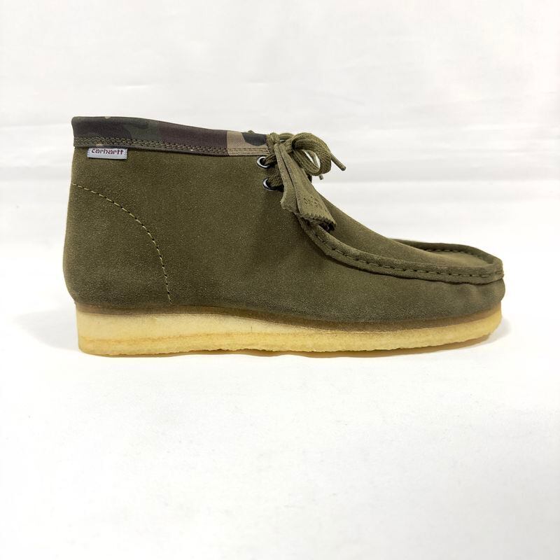 【未使用品】 Clarks Originals × CARHARTT WIP クラークス カーハート Wallabee Boot ワラビー ブーツ  ダークグリーン 27.5cm 迷彩