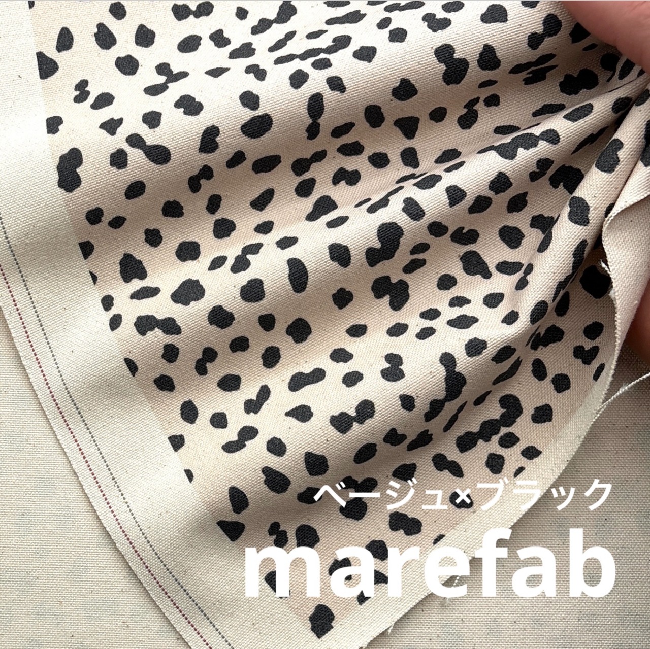 ★CT1001◆【marefab オーダープリント生地】 オーダー50cm単位◆倉敷帆布生地◆マレファブ◆ダルメシアン
