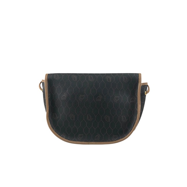 Christian Dior クリスチャン ディオール ハニカム柄 ショルダーバッグ ブラック ロゴ PVCレザー vintage ヴィンテージ オールド 4amtif