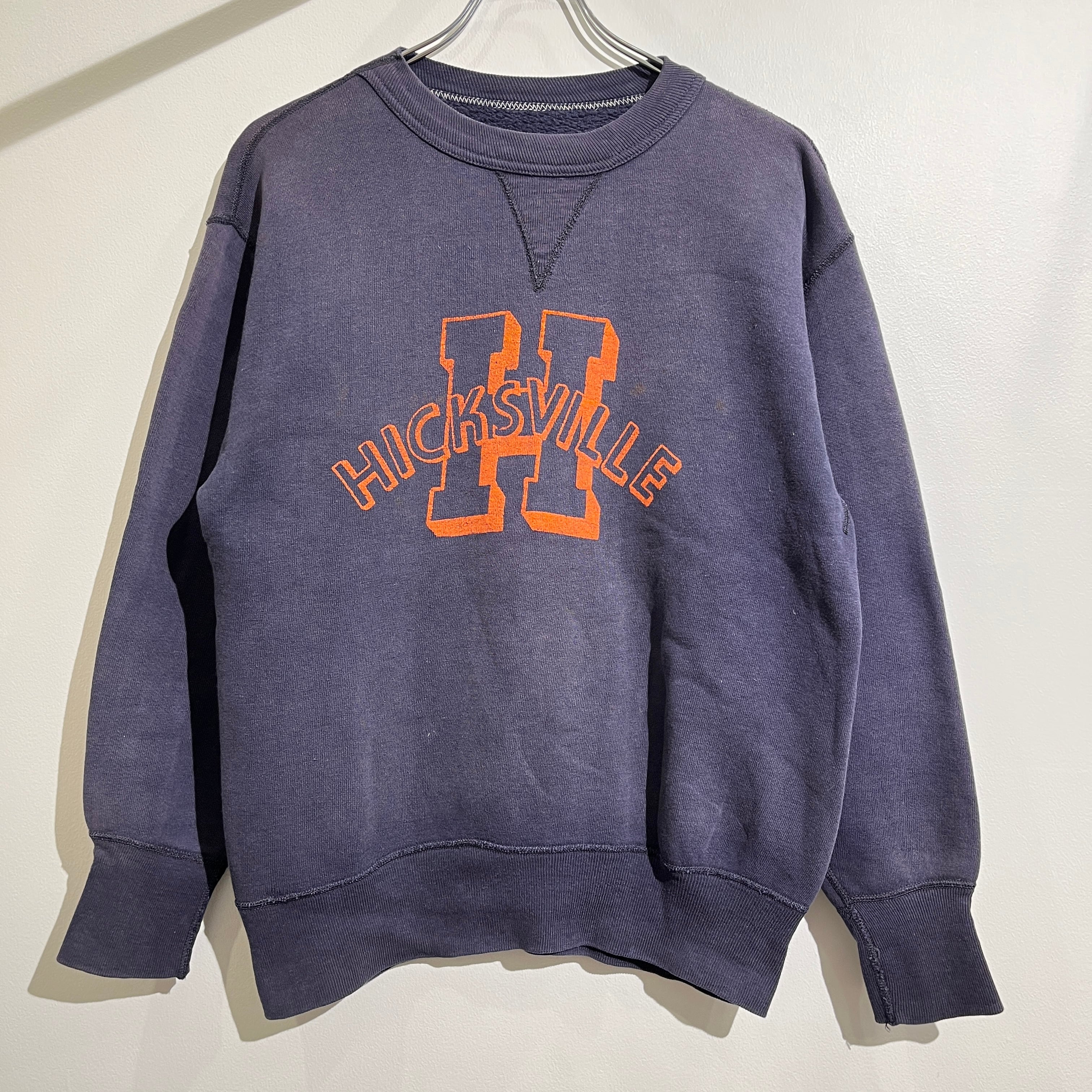 50s B.V.D VINTAGE SWEAT 人気 ナス紺 綿100 リブ長