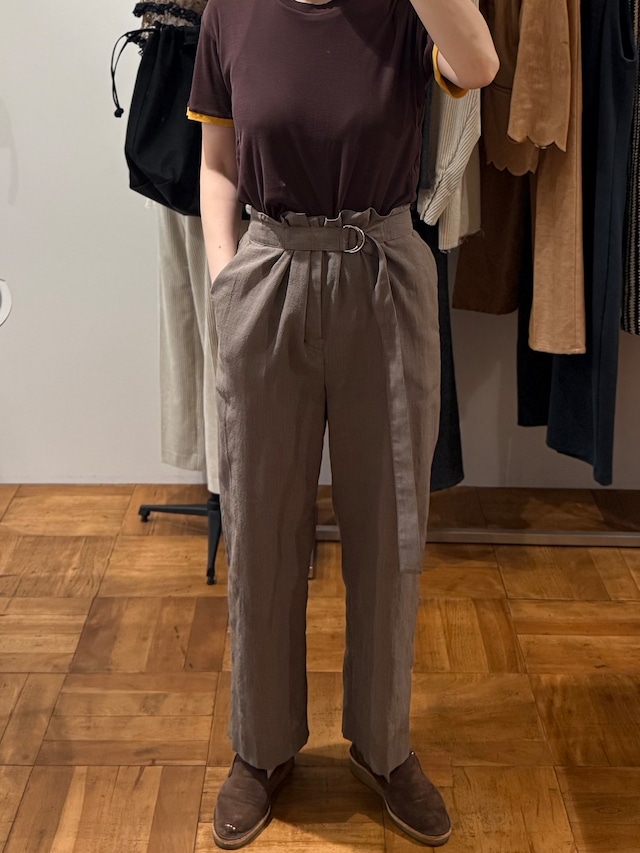 jonnlynx/JL226-PT1082 D-ring belted pants Glen Check