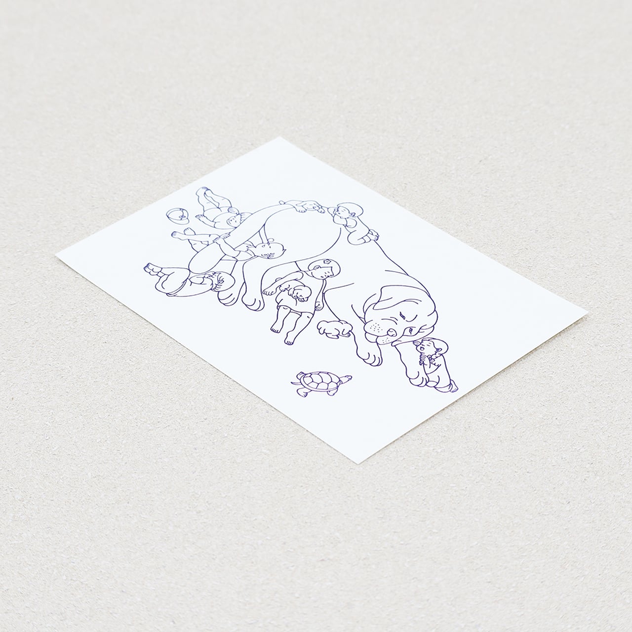 活版ポストカード 犬と子供 Online Shop Studio Conte 活版ポストカード 犬と子供 Online Shop Studio Conte