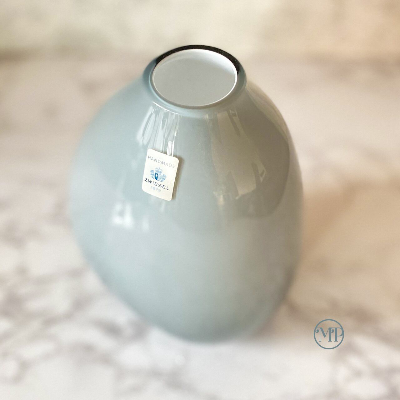 ZWIESEL ツヴィーゼル 1872 手吹きガラス 花瓶 青 ドイツ製 Vintage] Zwiesel ヴィンテージフラワーベース | Morceau de Paradis